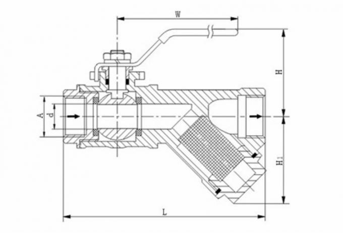 2′′ Stainless Steel 304/316 Filter Ball Valve for Water Pipe